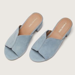 Penningtons Faux Suede Wide Fit Heeled Mules